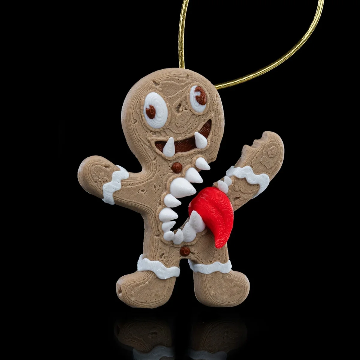 Gingerbread Mimic Christmas Ornament x5 - 3D Printed