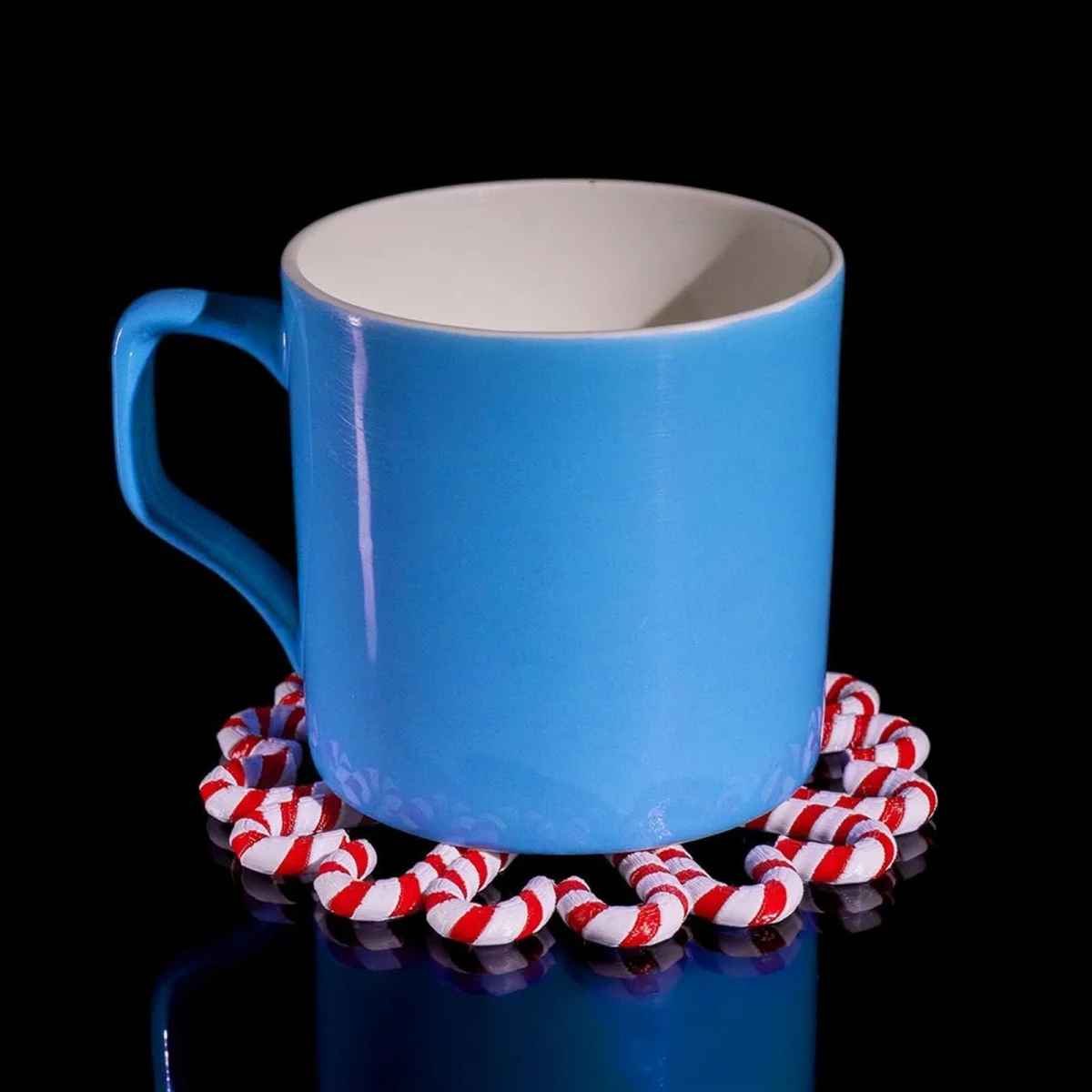 Candy Cane Drink Coasters Set of 5 - 3D Printed
