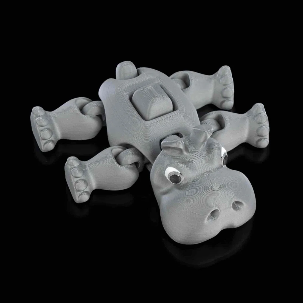 3D Printed Hungry Hippo, Articulated Fidget Toy, Desk Buddy, Fidget Pet