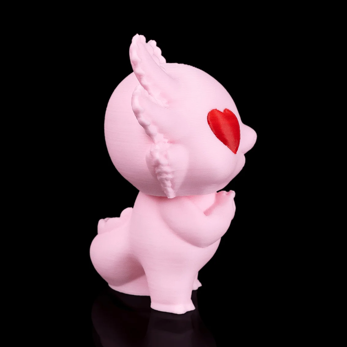 Heartfelt Axolotl - KeyChain / Desk Pet - 3D Printed