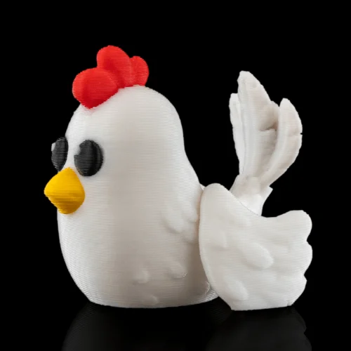 Polly, The Chicken - 3D Printed Farm Animal Key Chain / Key Ring, Articulated