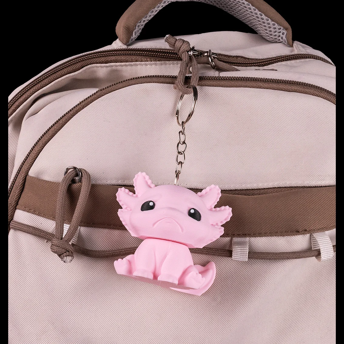 Gloomy Axolotl - KeyChain / Desk Pet - 3D Printed