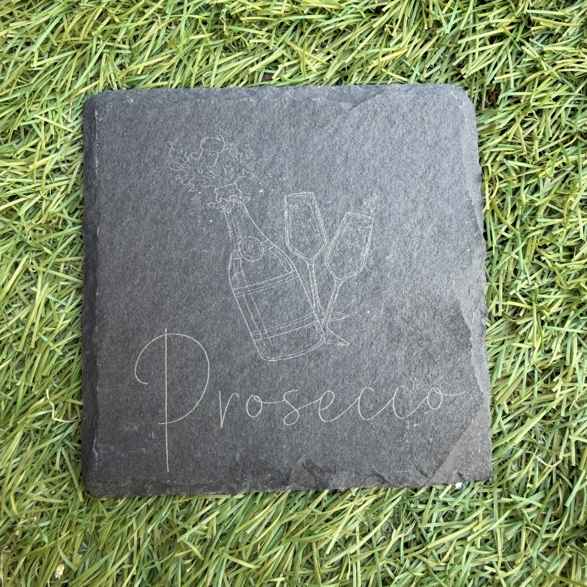 Personalised Natural Slate Drink Coasters – Wine, Gin, Beer & Cocktail Designs