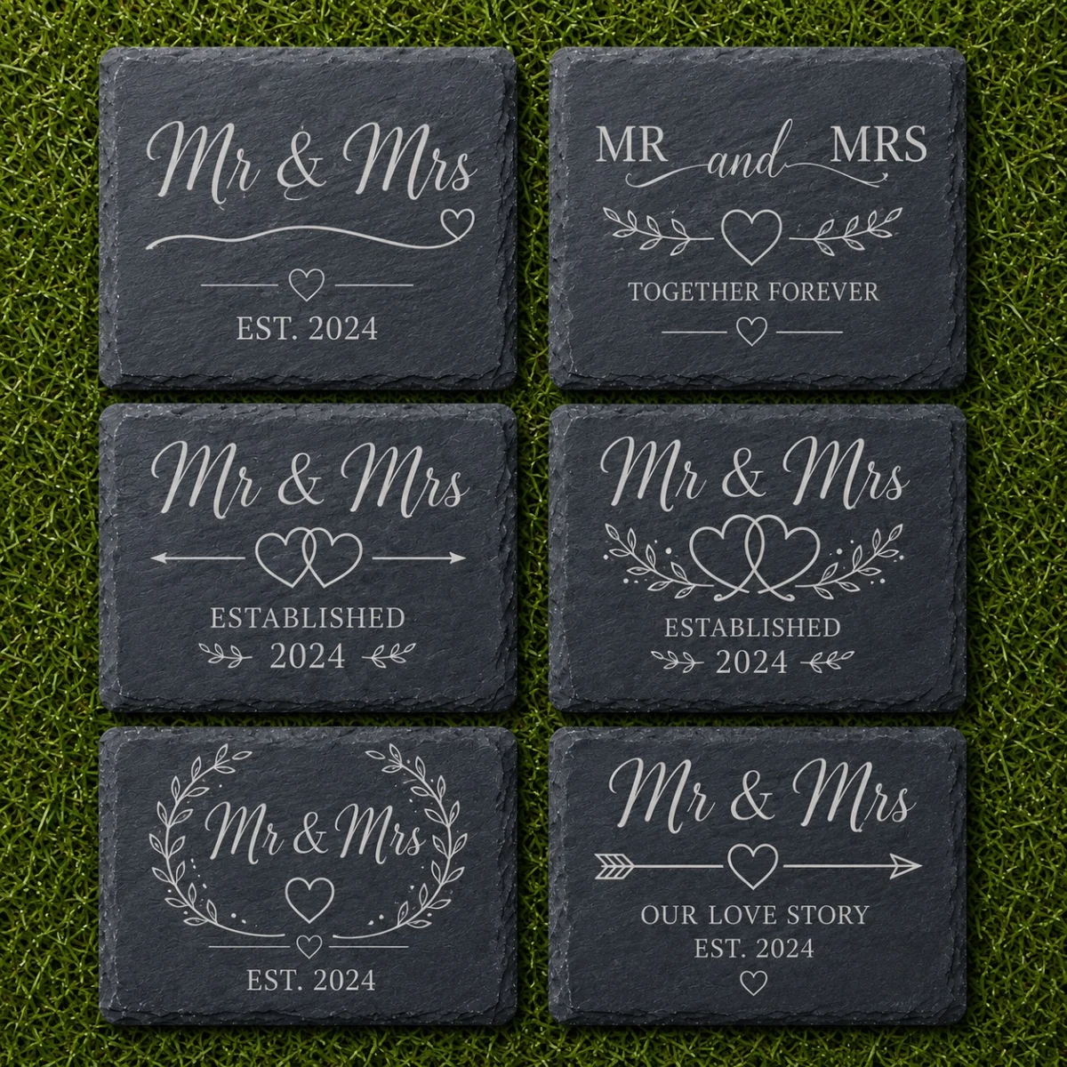 Mr & Mrs Slate Coasters