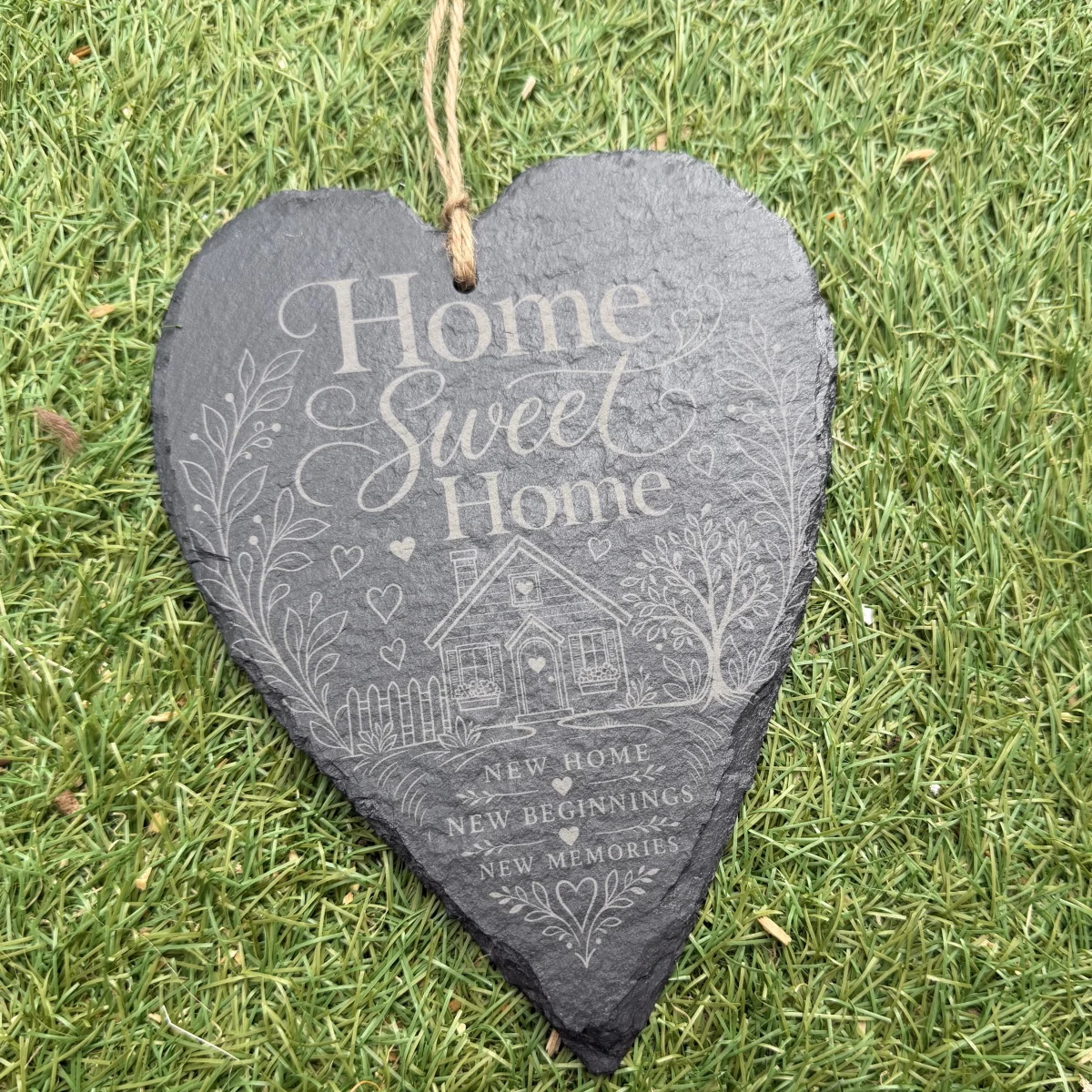 Personalised Heart Hanging Slate