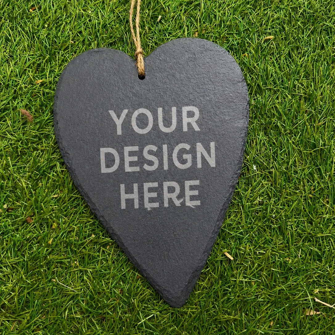 Personalised Heart Hanging Slate
