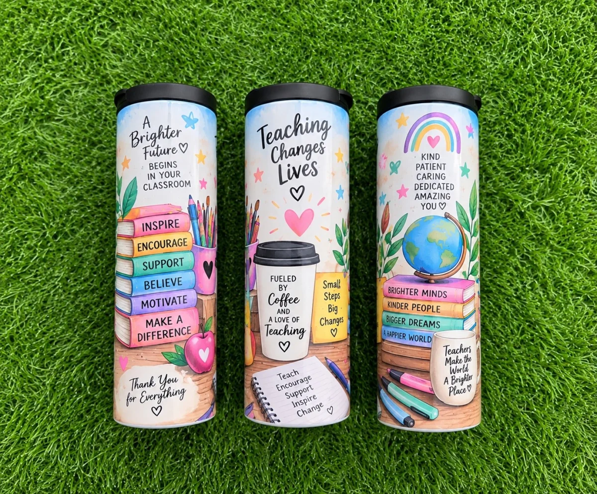 Personalised Travel Tumbler 500ml Stainless Steel Sublimation Flask with Flex Lid - White