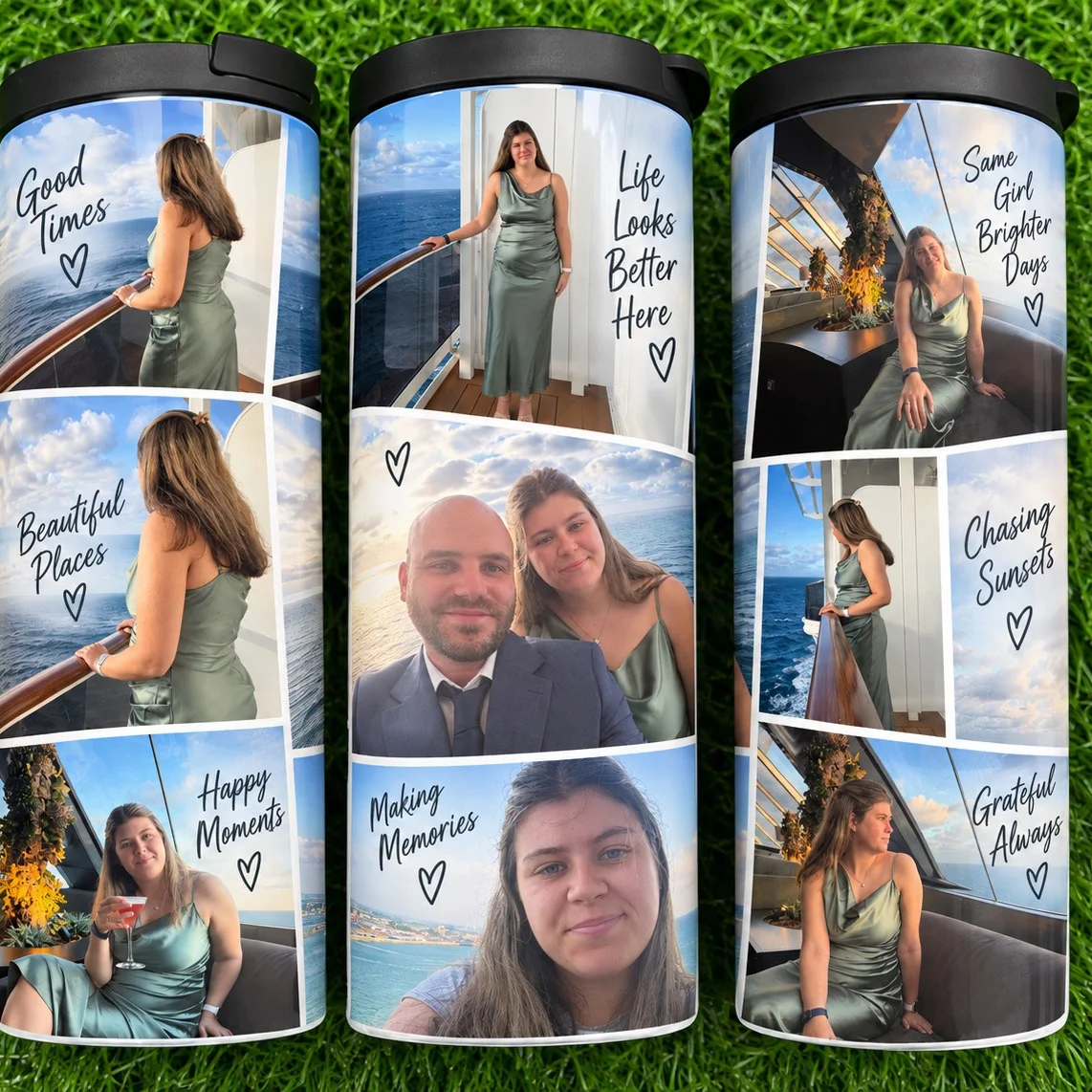 Personalised Travel Tumbler 500ml Stainless Steel Sublimation Flask with Flex Lid - White