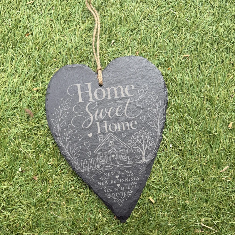 Personalised Heart Hanging Slate