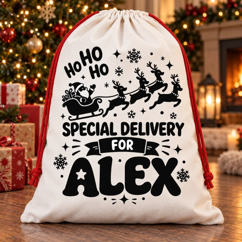 Personalised Special delivery Santa sack