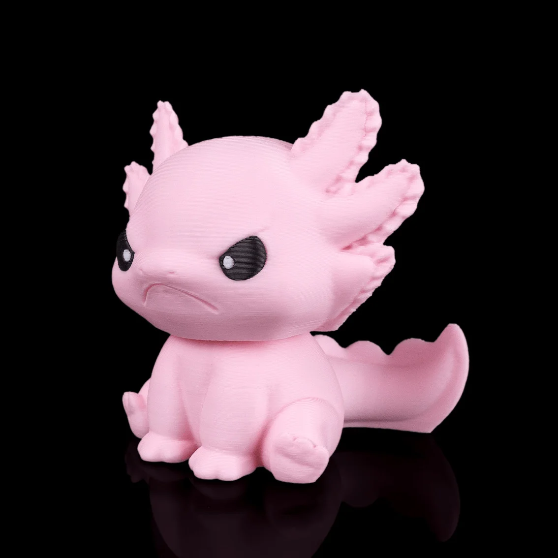 Grumpy Axolotl - KeyChain / Desk Pet - 3D Printed