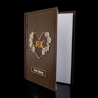 Leather Book Custom Scrapbook Cover Gift / Valentines / Memories - 3D Printed