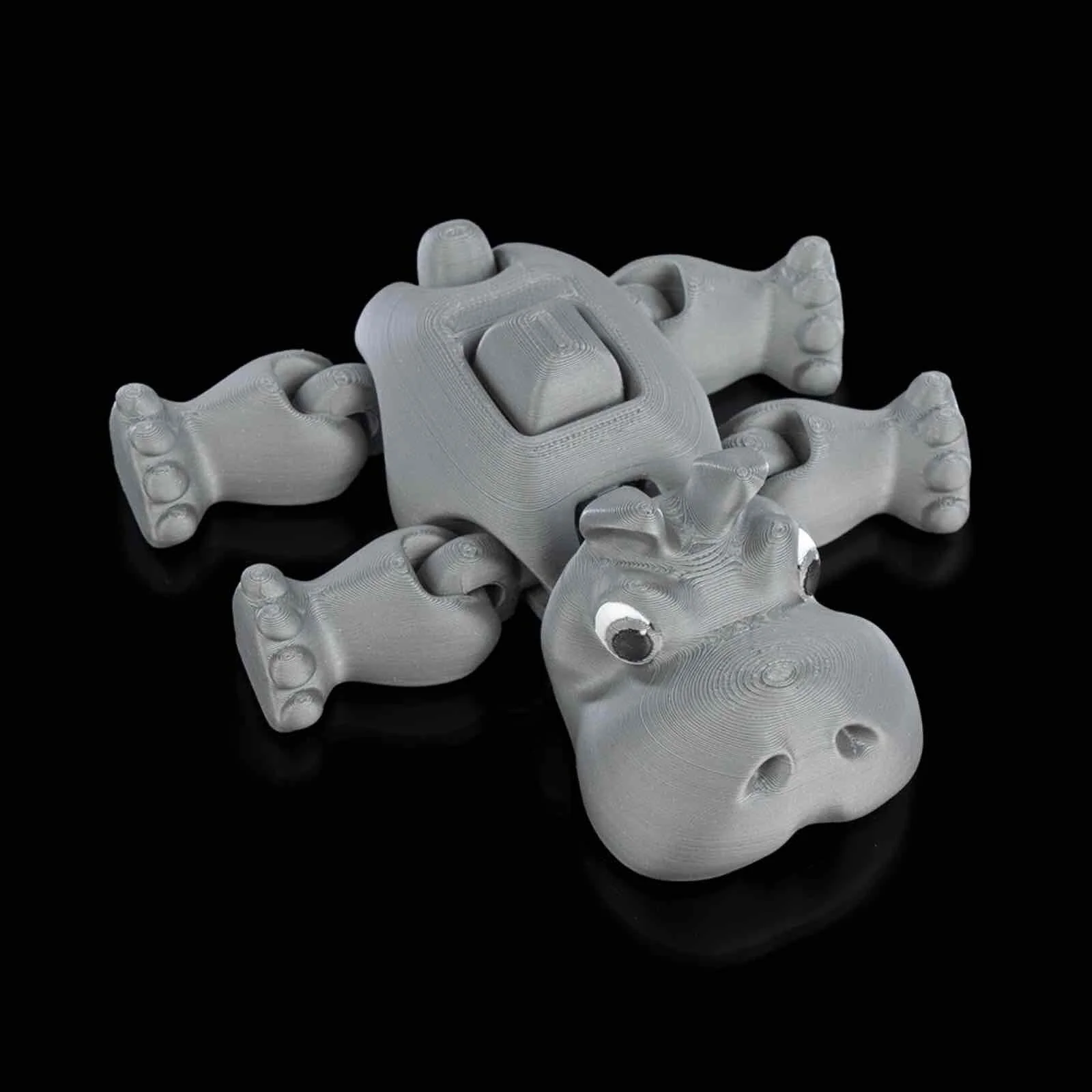 3D Printed Hungry Hippo, Articulated Fidget Toy, Desk Buddy, Fidget Pet