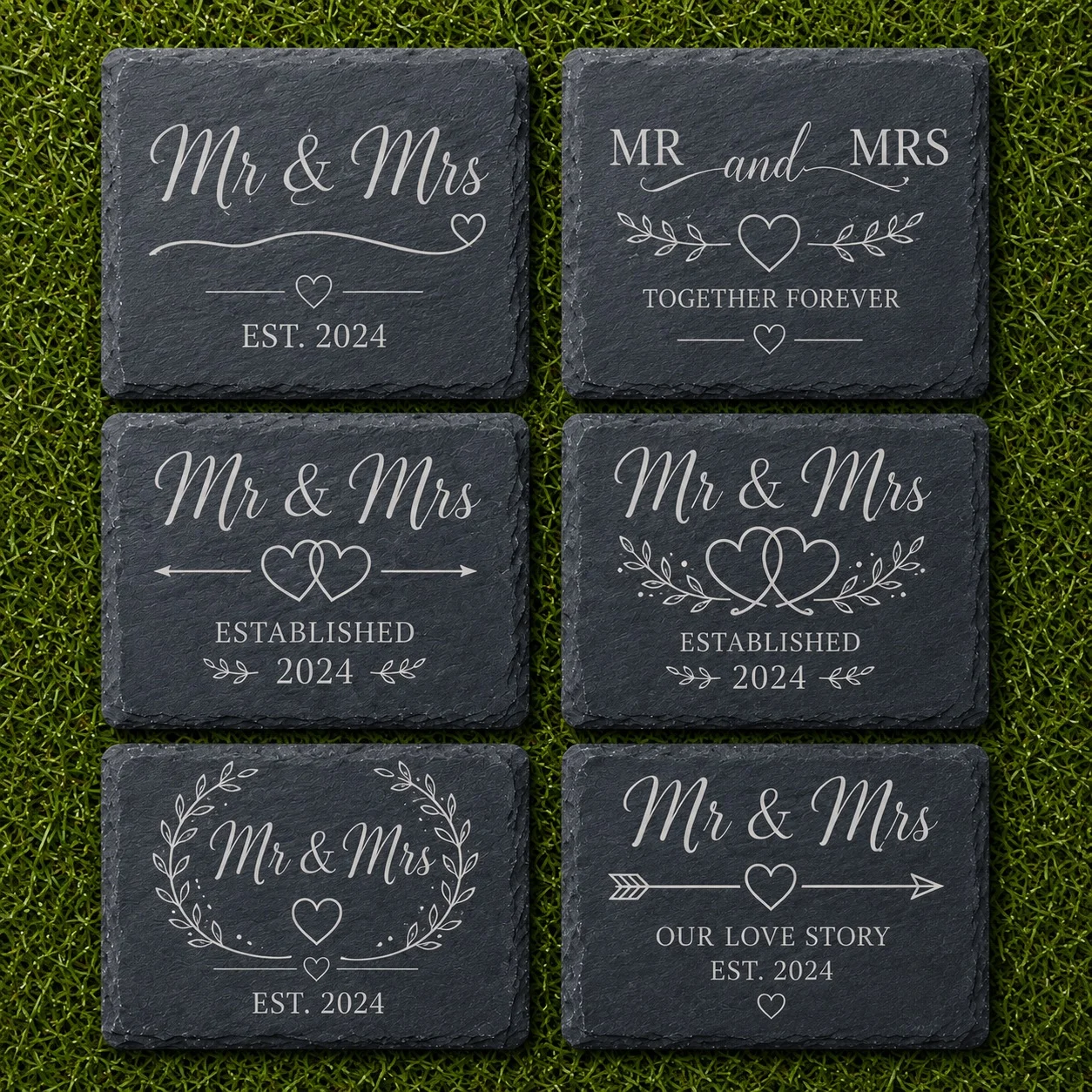 Mr & Mrs Slate Coasters