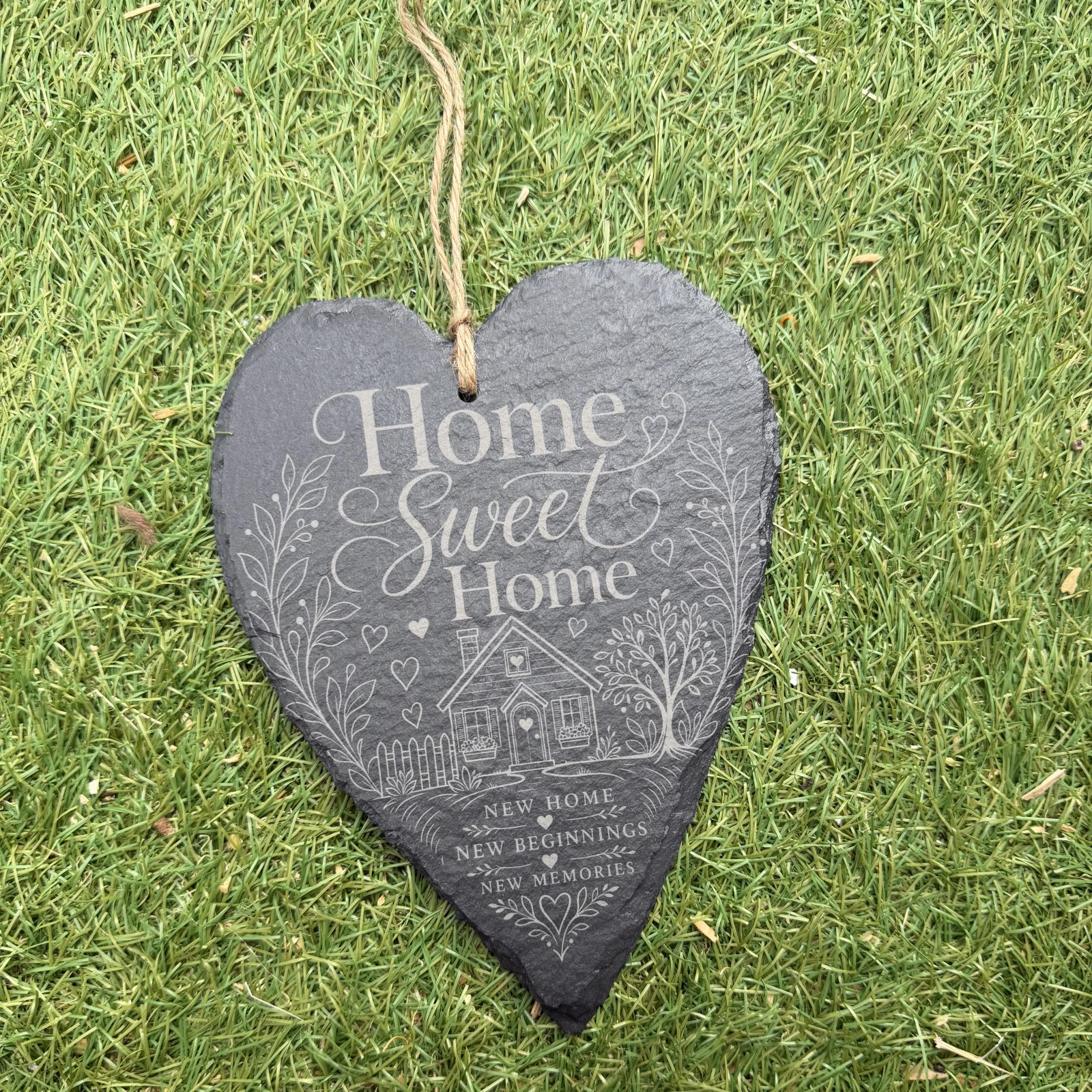 Personalised Heart Hanging Slate