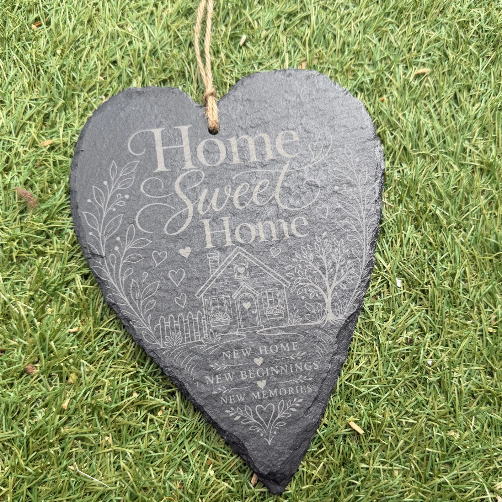 Personalised Heart Hanging Slate