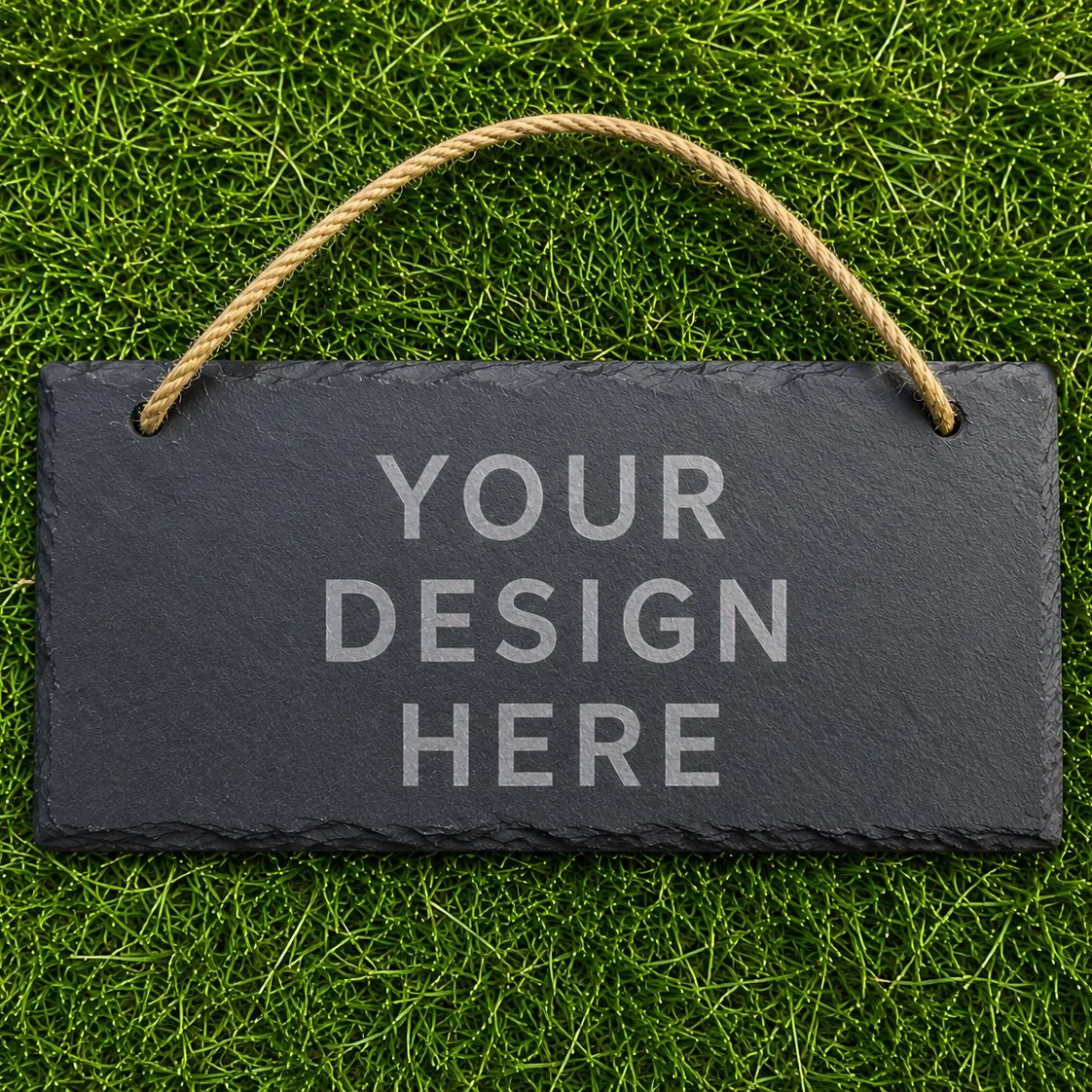 Personalised engraved slate garden signs