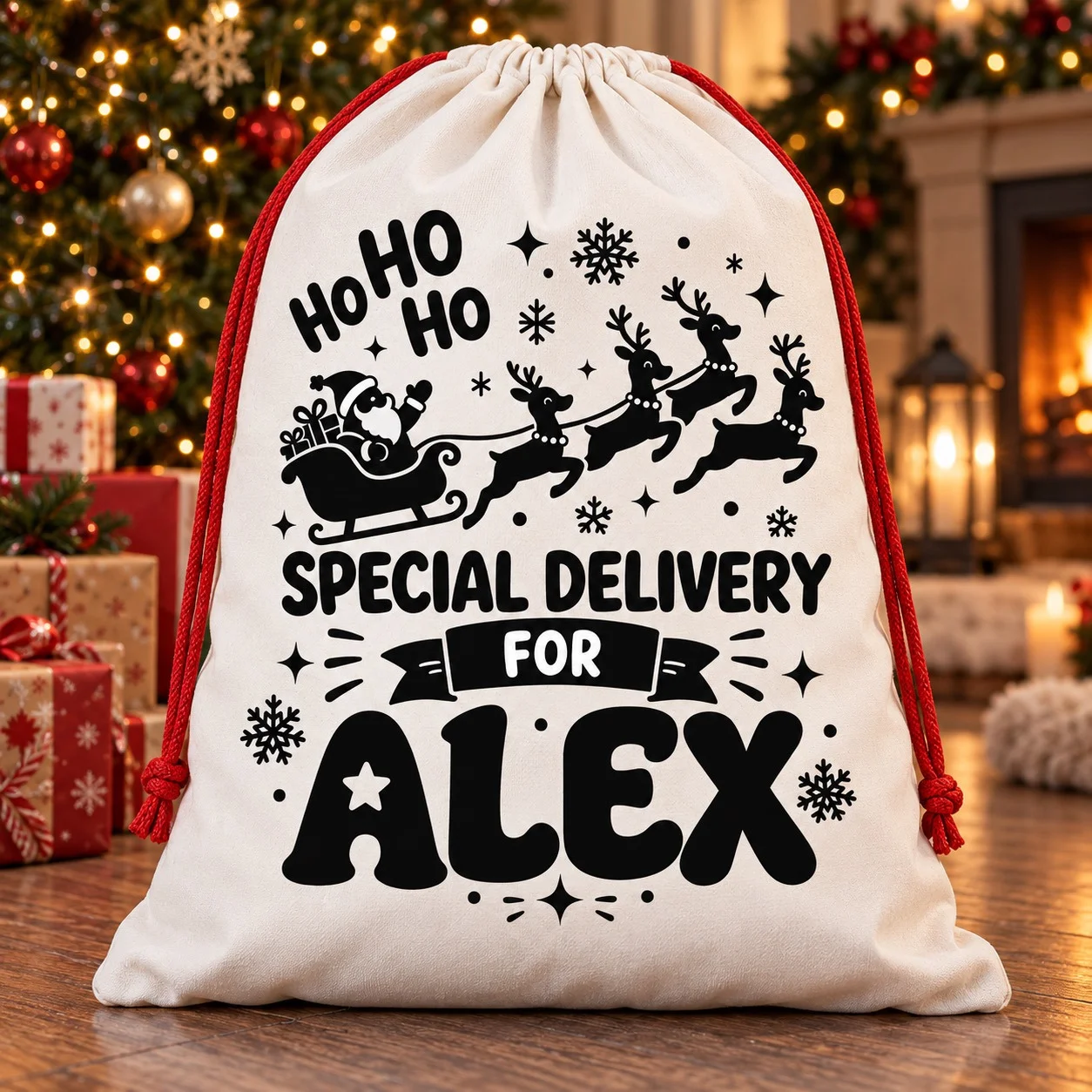 Personalised Special delivery Santa sack