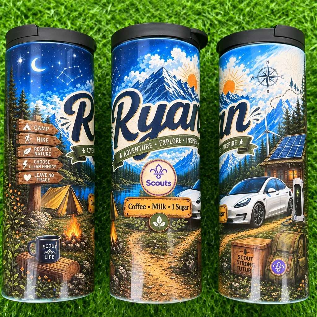 Personalised Travel Tumbler 500ml Stainless Steel Sublimation Flask with Flex Lid - White