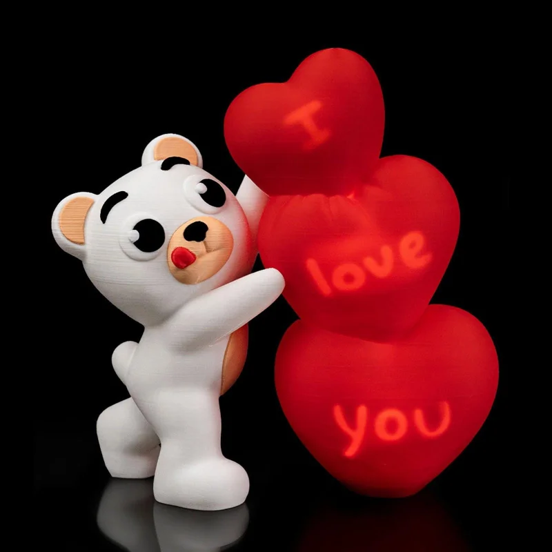 Valentine's Love to Bear Light Decor - 3D Printed