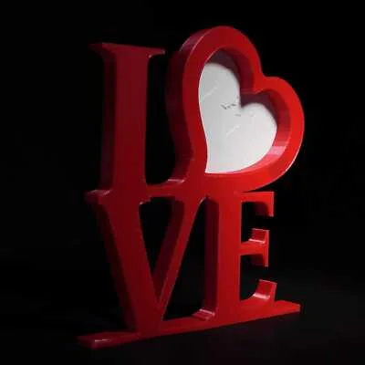 Love Sign Lithophane - 3D Printed