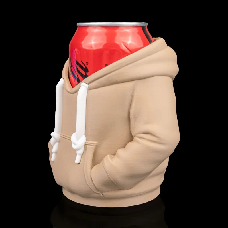 Hoodie Can Holder - 3D Printed Drink Cosy - 330ml - Novelty Gift - Funny Desk Accessory