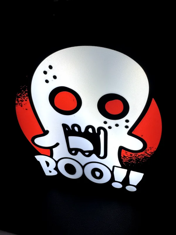 Boo 3D Printed LED LightBox - USB Powered