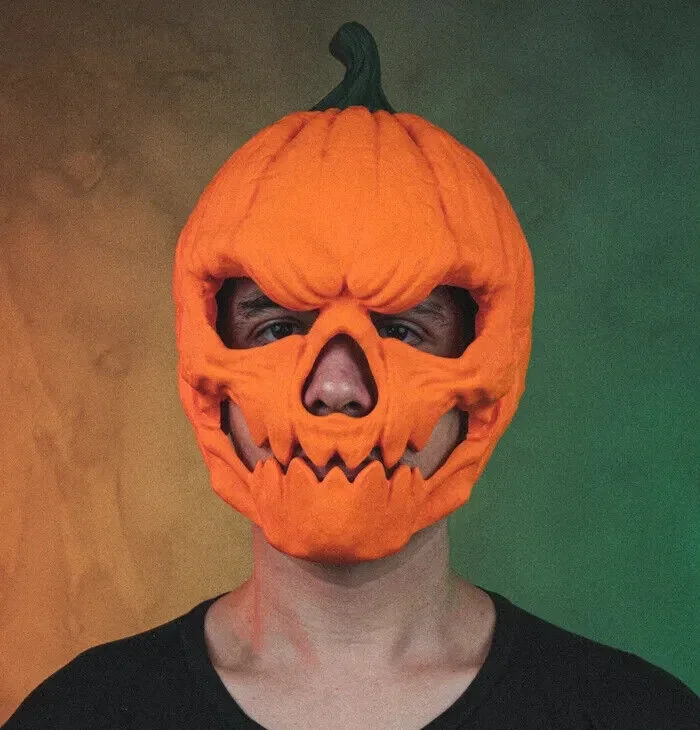 Pumpkin Head Halloween Mask - 3D Printed