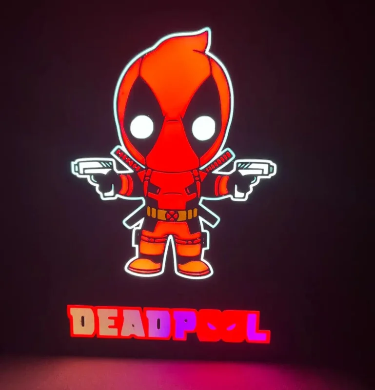 Personalised 3D Printed Light Box - USB Powered - Night Light