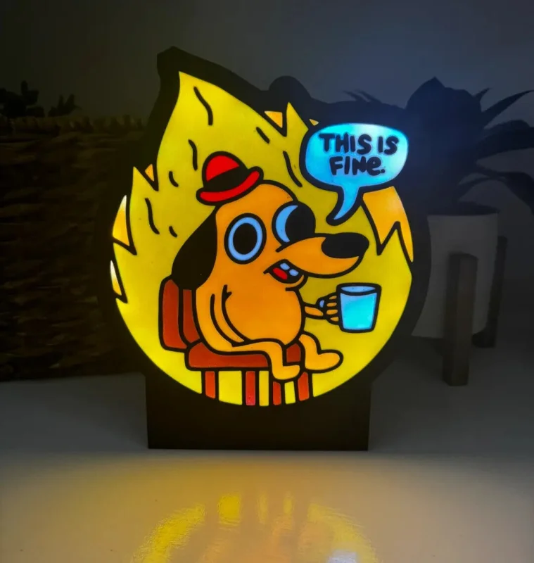 Personalised 3D Printed Light Box - USB Powered - Night Light