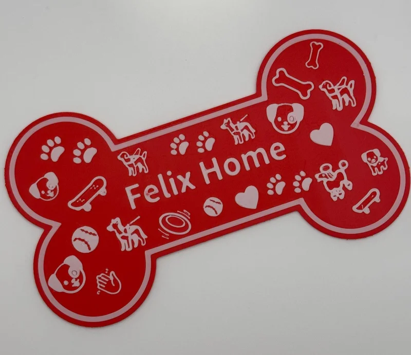 Personlised Dog Name Sign - 3D Printed