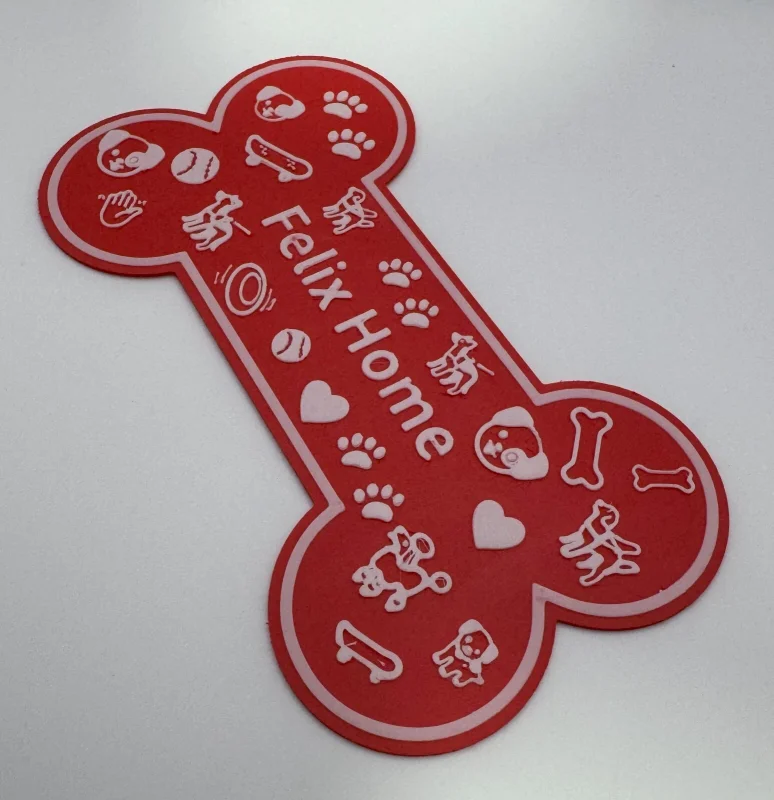 Personlised Dog Name Sign - 3D Printed