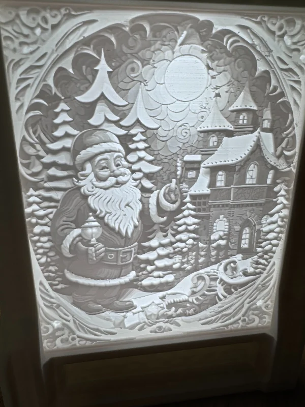 Personalised Lithophane Gift Lamp - 4 Custom Photos - USB Powered