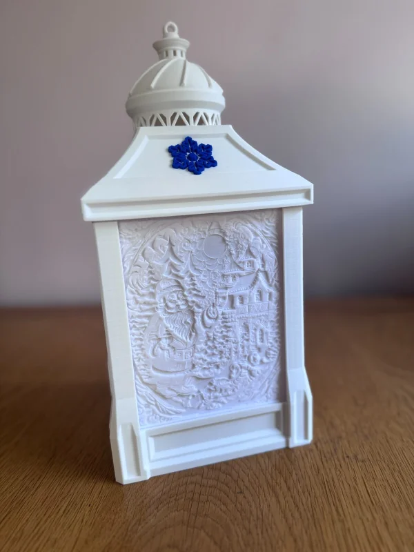 Personalised Lithophane Gift Lamp - 4 Custom Photos - USB Powered