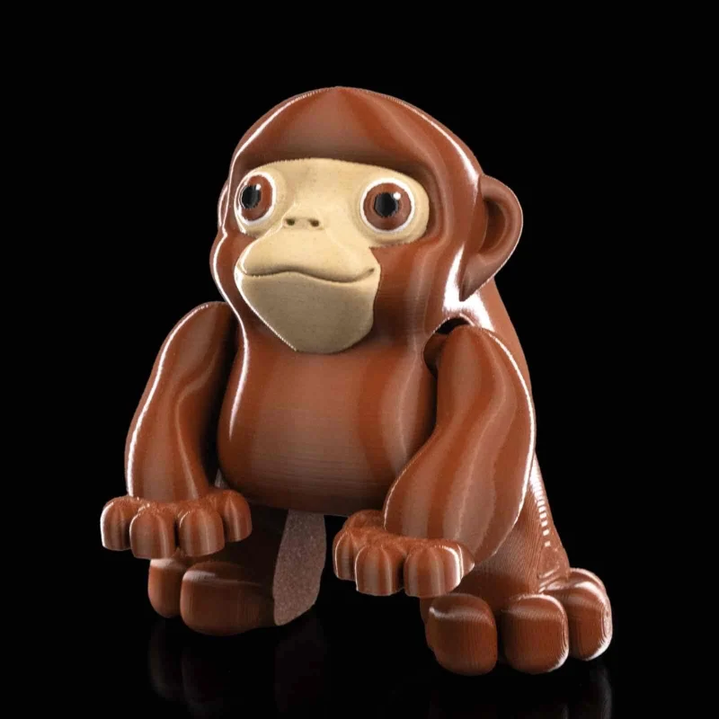 3D Printed Stretching Monkey, Articulated Fidget Toy, Desk Buddy, Fidget Pet