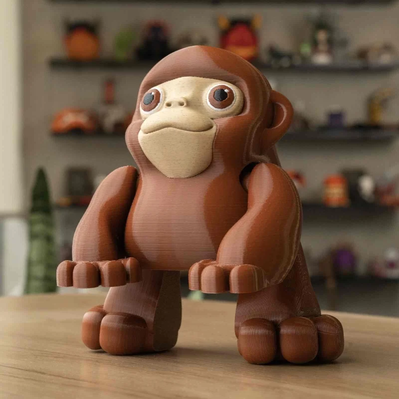 3D Printed Stretching Monkey, Articulated Fidget Toy, Desk Buddy, Fidget Pet