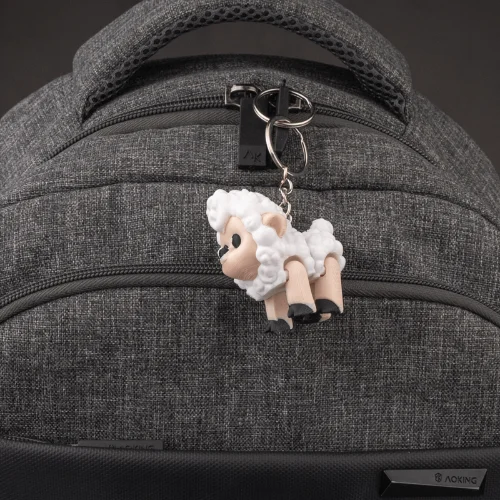 Shane, The Sheep - 3D Printed Farm Animal Key Chain / Key Ring, Articulated