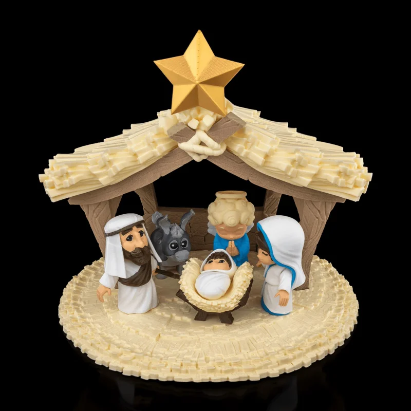 Starry Hut - Nativity Scene / Nativity Figures - 3D Printed