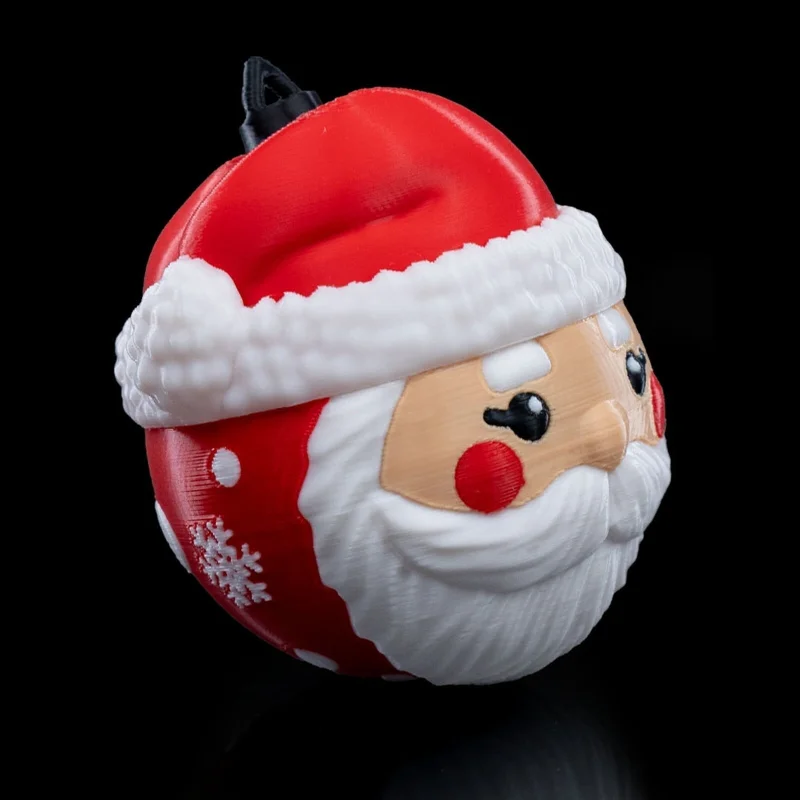 Santa Claus Christmas Ornament x3 - 3D Printed