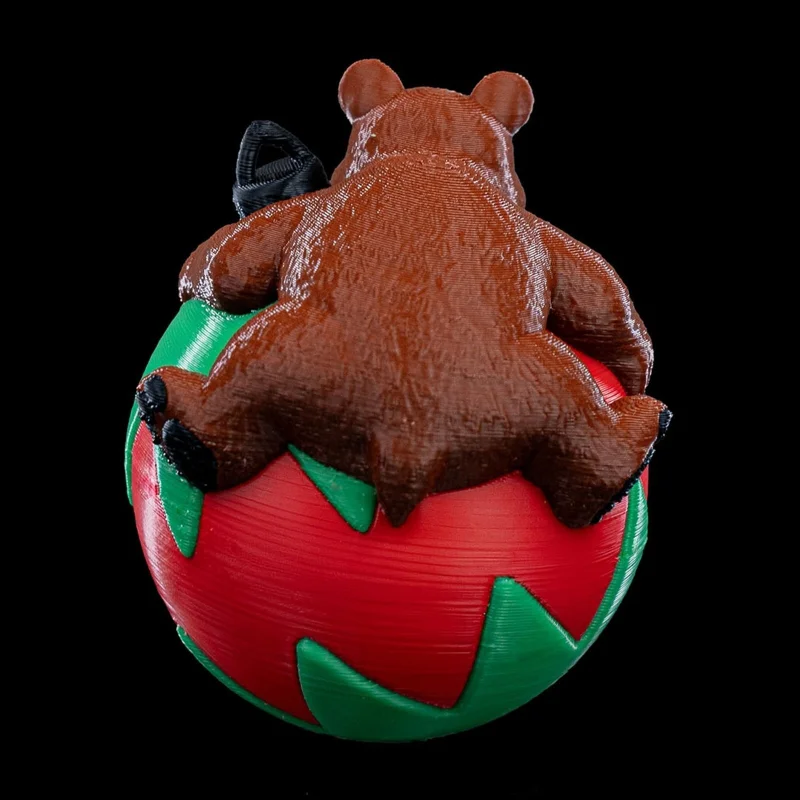 Sleeping Bear Christmas Ornament x3 - 3D Printed