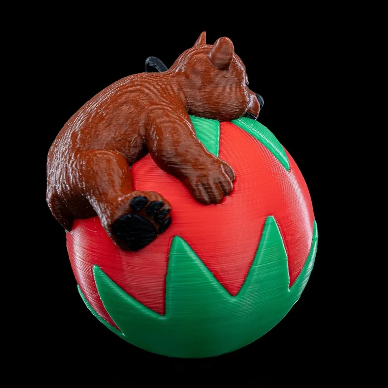 Sleeping Bear Christmas Ornament x3 - 3D Printed