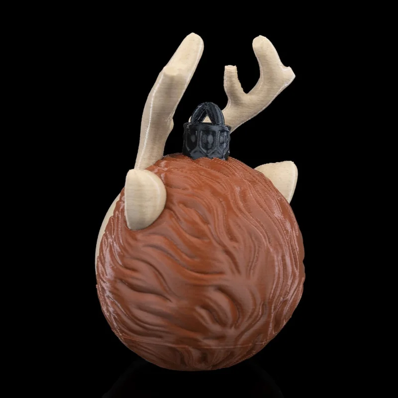 Reindeer Head Christmas Ornament x3 - 3D Printed
