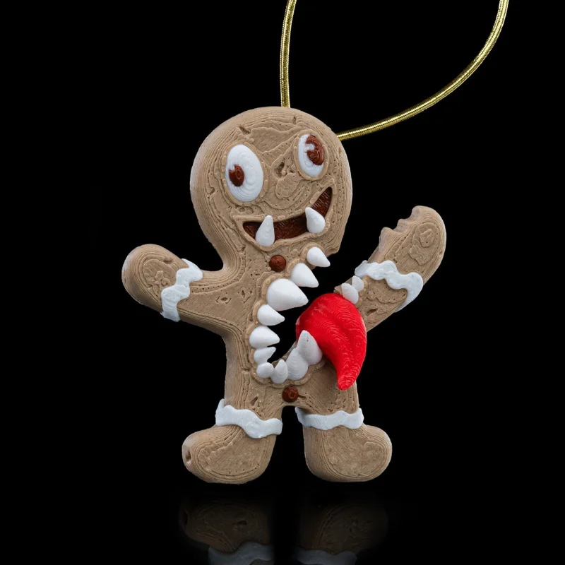 Gingerbread Mimic Christmas Ornament x5 - 3D Printed