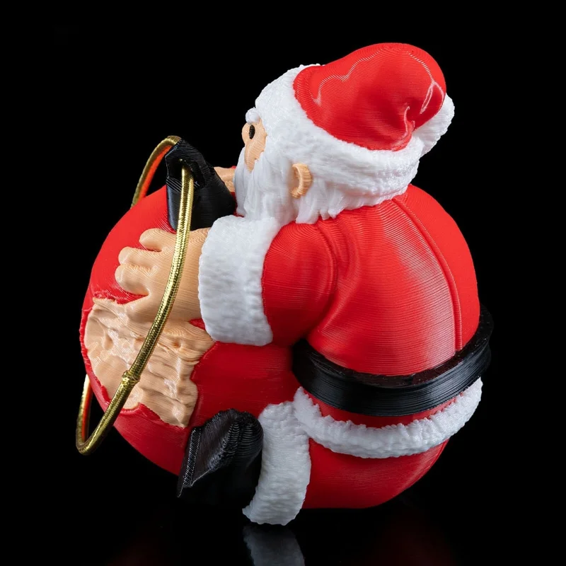 Naughty Claus Christmas Ornament x5 - 3D Printed