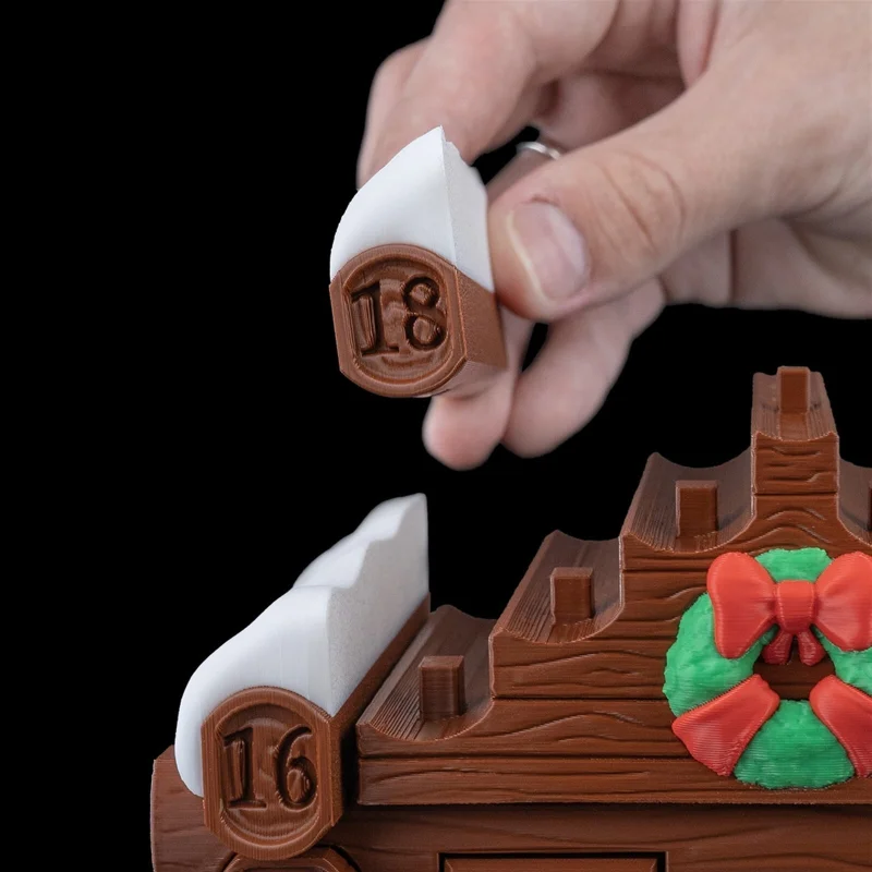 Santa's Cabin Countdown - 3D Printed