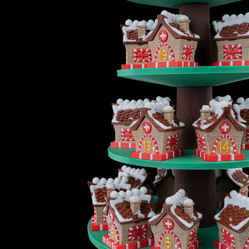 Tree Top Village Christmas Countdown - 3D Printed