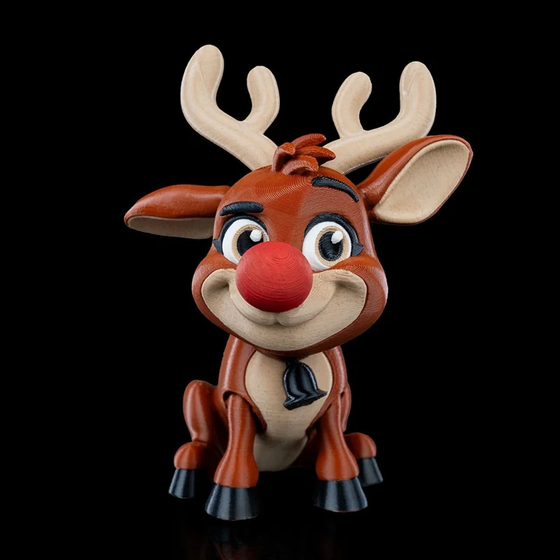 Rudolph, the Reindeer Christmas Ornament x3 - 3D Printed