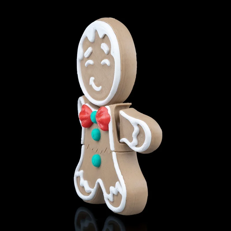 Mr. Crumbles Gingerbread Christmas Ornament x3 - 3D Printed