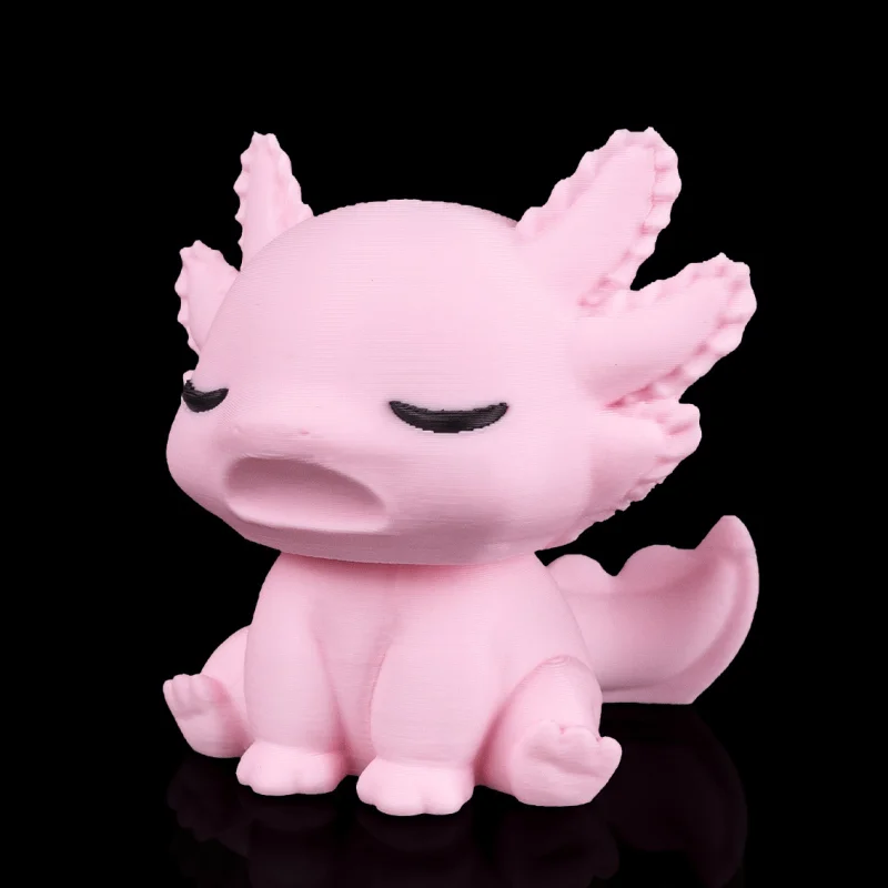 Sleepy Axolotl - KeyChain / Desk Pet - 3D Printed