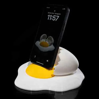 Sunny Side Up Egg Phone Holder - 3D Printed